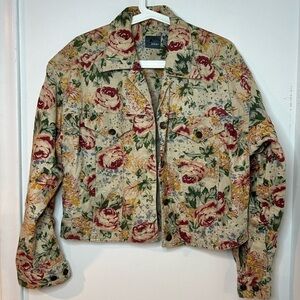 Liz wear cotton ( jeans jacket) look in  floral print size M